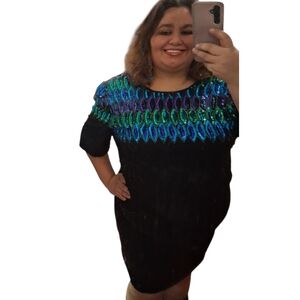 2x VINTAGE Mardi GRAS dressBlack Dress